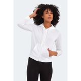 Slazenger PEMA I Kadın Fermuarlı Kapüşonlu Cepli Bej Sweatshirt