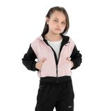 Slazenger PENI IN Kız Çocuk Fermuarlı Kapüşonlu Cepli Pembe Sweatshırt