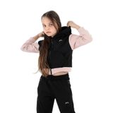 Slazenger PENI IN Kız Çocuk Fermuarlı Kapüşonlu Cepli Siyah Sweatshırt