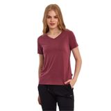 Slazenger PERICAS Kadın V Yaka Bordo Tişört