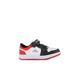 Slazenger PRINCE I Unisex Çocuk Cırt Cırtlı Beyaz/Siyah/Kırmızı Günlük Spor Ayakkabısı, 26, SA14LF095, Beyaz/Siyah/Kırmızı, Unisex Çocuk