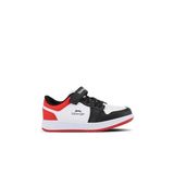 Slazenger PRINCE I Unisex Çocuk Cırt Cırtlı Beyaz/Siyah/Kırmızı Günlük Spor Ayakkabısı, 27, SA14LF095, Beyaz/Siyah/Kırmızı, Unisex Çocuk