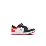 Slazenger PRINCE I Unisex Çocuk Cırt Cırtlı Beyaz/Siyah/Kırmızı Günlük Spor Ayakkabısı, 28, SA14LF095, Beyaz/Siyah/Kırmızı, Unisex Çocuk