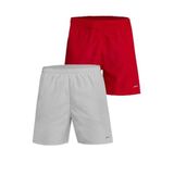 Slazenger RABI 2 li Set Erkek Cepli Deniz Şortu Gri - Kırmızı Mayo