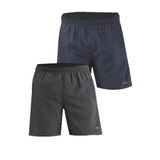 Slazenger RABI 2 li Set Erkek Cepli Deniz Şortu Koyu Gri - Lacivert Mayo