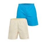 Slazenger RABI 2 li Set Erkek Cepli Deniz Şortu Saks Mavi - Sarı Mayo