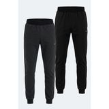 Slazenger Rajko 2 Li Set Erkek Eşofman Altı - 2XL - Siyah - Antrasit