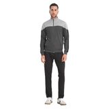 Slazenger RAPIDLY IN Erkek Fermuarlı Dik Yaka Cepli Koyu Gri Eşofman Takımı