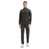 Slazenger RAPIDLY IN Erkek Fermuarlı Dik Yaka Cepli Siyah Eşofman Takımı
