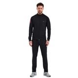 Slazenger RARELY Erkek Fermuarlı Dik Yaka Cepli Siyah Eşofman Takımı
