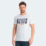Slazenger RATAN Erkek Baskılı Beyaz Tişört - XL