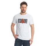 Slazenger RAVID IN Erkek Baskılı Beyaz Tişört