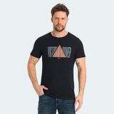Slazenger RAVID IN Erkek Baskılı Siyah Tişört - XL