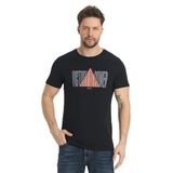 Slazenger RAVID IN Erkek Baskılı Siyah Tişört