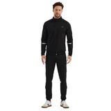 Slazenger RECIPE IN Erkek Fermuarlı Dik Yaka Cepli Siyah Eşofman Takımı