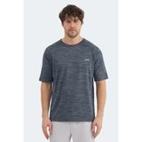 Slazenger Redvale Erkek Mavi Tişört - 2XL - Koyu Gri