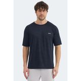Slazenger Redvale Erkek Mavi Tişört - Siyah
