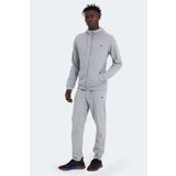 Slazenger RICH Erkek Fermuarlı Kapüşonlu Cepli Gri Eşofman Takımı