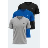 Slazenger RIVALDO 3 lü Set Erkek V Yaka Tişört