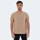 Slazenger RIVALDO Erkek V Yaka Bej Tişört - 2XL