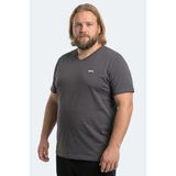 Slazenger Rıvaldo Jmb Erkek Büyük Beden Koyu Gri Tişört - 4XL