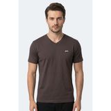 Slazenger Rıvaldo T Erkek Koyu Kahve Tişört - XL - Koyu Kahverengi