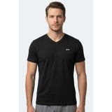 Slazenger RIVALDO T Erkek V Yaka Siyah Tişört