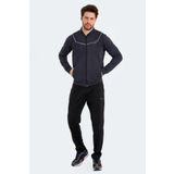 Slazenger ROOSEVELT IN Erkek Cepli Fermuarlı Koyu Gri Eşofman Takımı