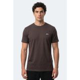 Slazenger ROSALVA T Erkek Pamuklu Koyu Kahve Tişört
