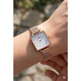 Slazenger Rose Gold Renk Kadın Kol Saati | Paslanmaz Çelik Rose Gold Örgü Kordon, Inci Sedef Kadran