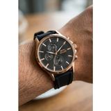 Slazenger Rose Gold Siyah Erkek Kol Saati | 46 mm Paslanmaz Çelik Kasa, Silikon Kordon, 5 Atm - Rose - Siyah
