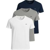 Slazenger Sander Ktn 3 Lü Set Erkek Beyaz - Lacivert - Haki Tişört - XL - Beyaz - Gri - Lacivert