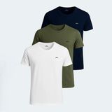 Slazenger Sander Ktn 3 Lü Set Erkek Tişört - Beyaz - Lacivert - Haki - XL