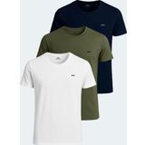 Slazenger SANDER KTN 3 lü Set Erkek Tişört Beyaz - Lacivert - Haki