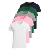 Slazenger SANDER KTN 5 li Set Erkek Beyaz - Gri - Lacivert - Koyu Yeşil - Açık Pembe Tişört