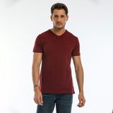Slazenger SARGON KTN Erkek V Yaka Bordo Tişört