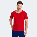 Slazenger SARGON KTN Erkek V Yaka Kırmızı Tişört - XL