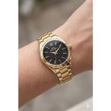 Slazenger Siyah Kadran Kadın Kol Saati | 30MM, Gold Çelik Kasan ve Kordon, 5 Atm - Altın