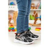 Slazenger Siyah-Kırmızı Cırtlı Kalın Tabanlı Erkek Çocuk Spor Ayakkabı Sneaker Kelsy P