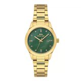 Slazenger Sl.09.2465.3.02 Quartz Çelik Altın Rengi Yeşil Kadran 32 Mm Kadın Kol Saati