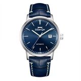 Slazenger Sl.09.2575.1.399 Pilsiz Otomatik Lacivert Deri Kordon Erkek Kol Saati