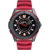 Slazenger SL.09.6573.2.01 Erkek Kol Saati Siyah Kasa ve Kırmızı Silikon Kordon ile 10 ATM Suya Dayanıklı
