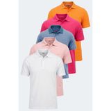Slazenger Soho 5 Li Set Erkek Tişört - Çok Renkli