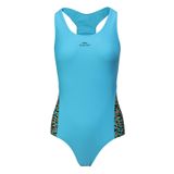 Slazenger SPL RacerBack Ld43 Kadın Mayo Mavi / Siyah
