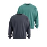 Slazenger VADIK 2li set Erkek Oversıze Koyu Gri - Yeşil Sweatshirt