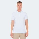 Slazenger VALE KTN Erkek Polo Yaka Beyaz Tişört - XL