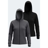 Slazenger Vasco 2 Li Set Kadın Sweatshırt - Siyah - Koyu Gri