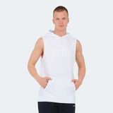 Slazenger VASILISA Erkek Kolsuz Kanguru Cepli Beyaz Tişört - 2XL