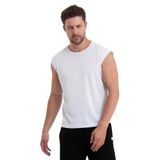 Slazenger VASKA I Erkek Kolsuz Beyaz Tişört