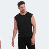 Slazenger VASKA I Erkek Kolsuz Siyah Tişört - 2XL
